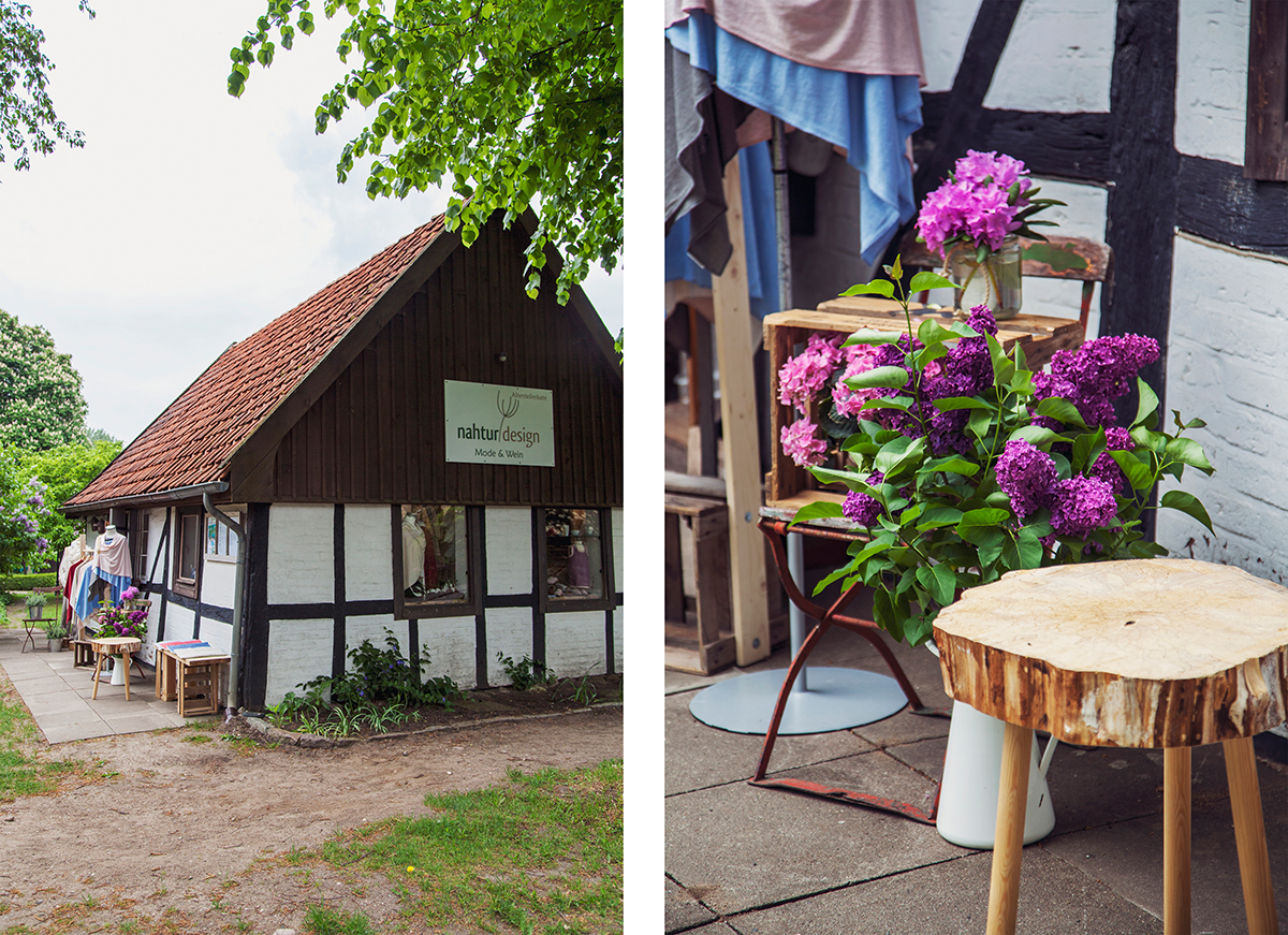 nahtur-design-bosau-altenteilerkate-blumen-flieder-aussenansicht