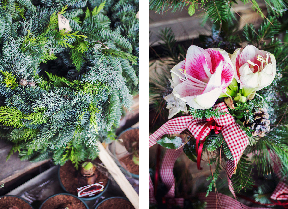 blumery-kiel-blumenladen-aussen-tannenzweige-gestecke