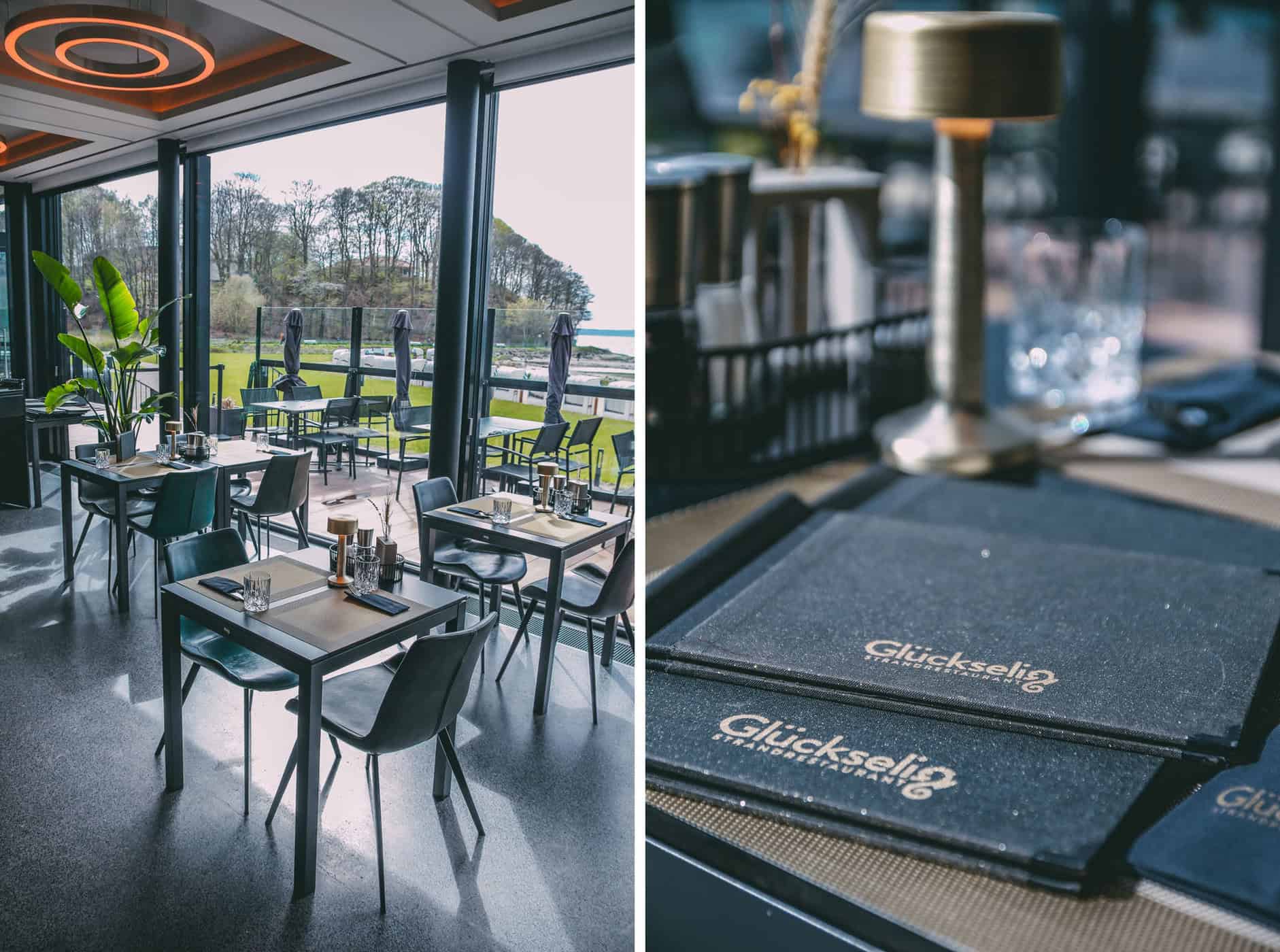 Aussicht im Restaurant Glückselig direkt am Meer