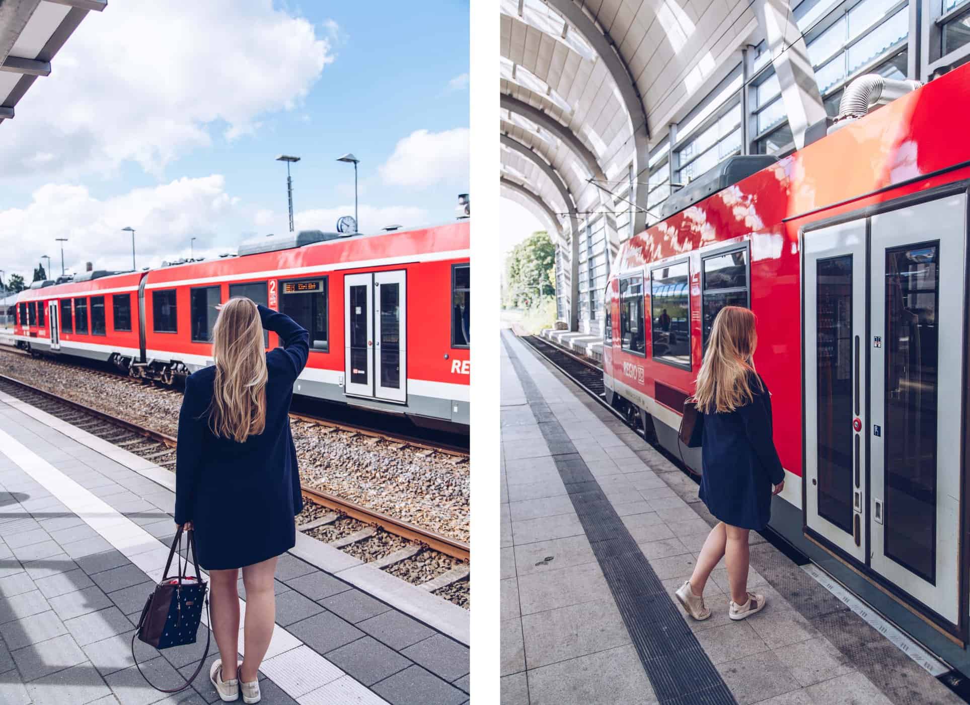 Finja am Bahnsteig