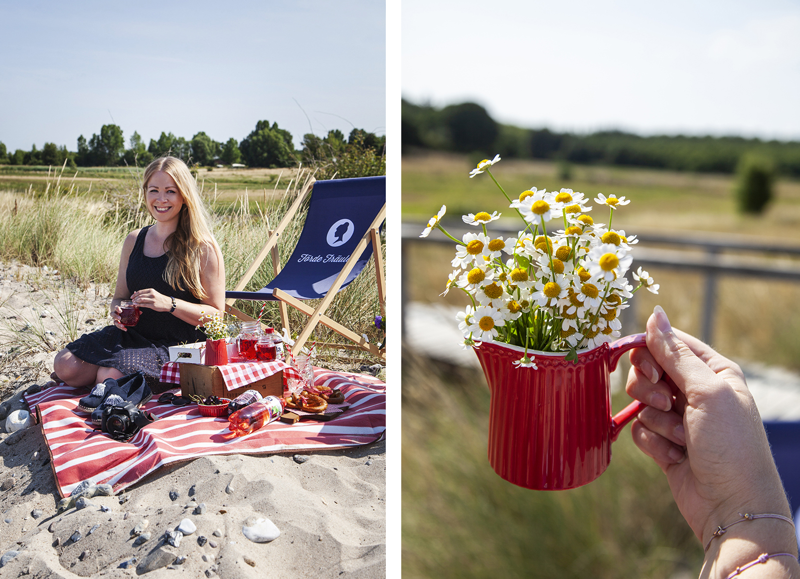 Begleite mich auf ein Leuchtturm-Picknick mit hella Mineralbrunnen in die wunderbare Natur und an den schönen Strand der kleinen Gemeinde Behrensdorf in der Hohwachter Bucht.