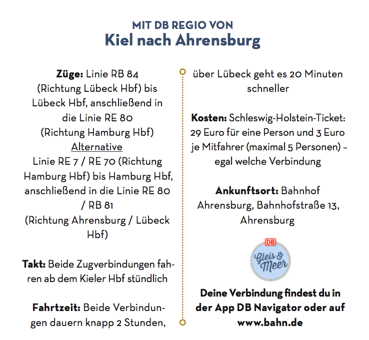 Komm' mit auf einen Tagesausflug nach Ahrensburg