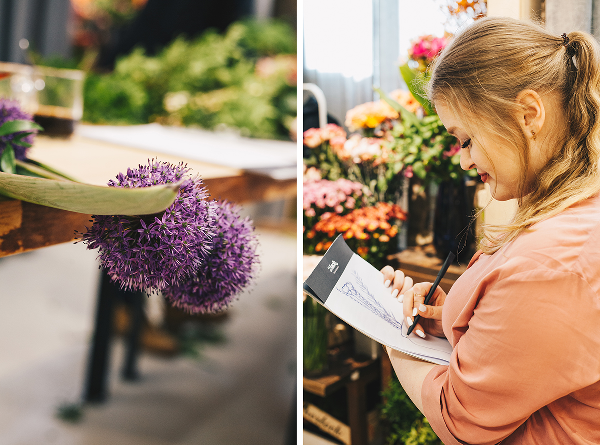 Zu Besuch beim Floristik-Workshop bei 2fach in Kiel: Lerne das Blumenstecken