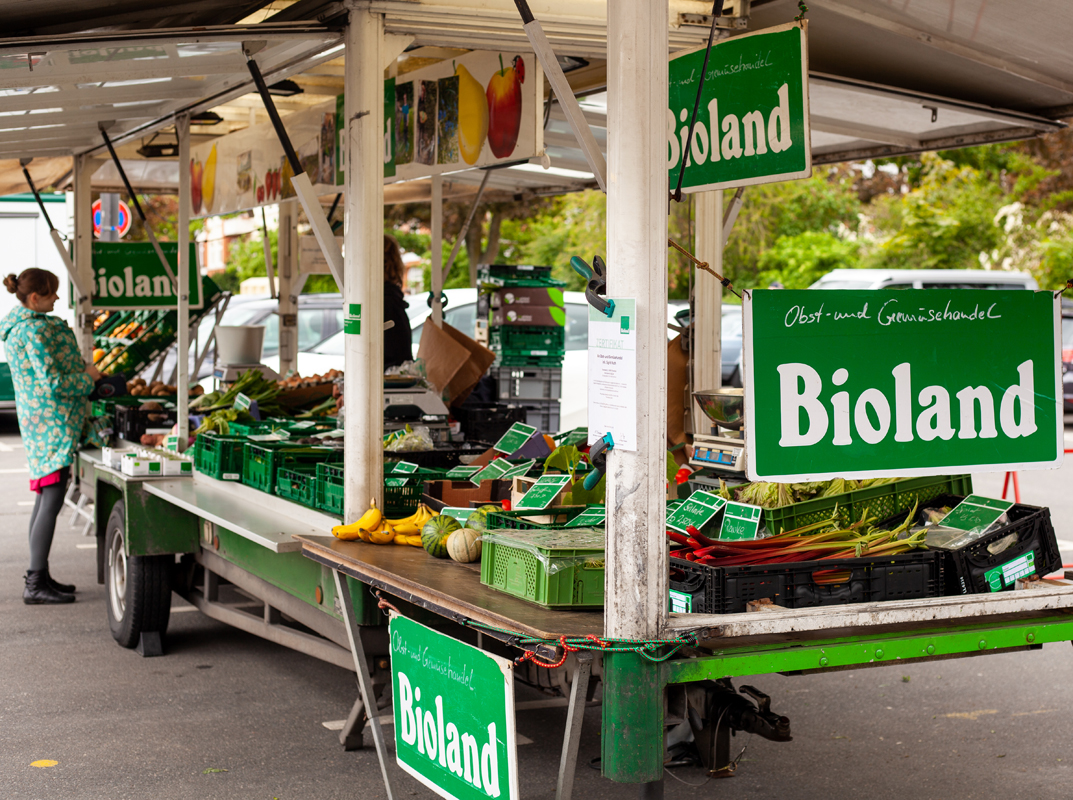 Regional und nachhaltig: Der Wochenmarkt auf dem Blücherplatz in Kiel