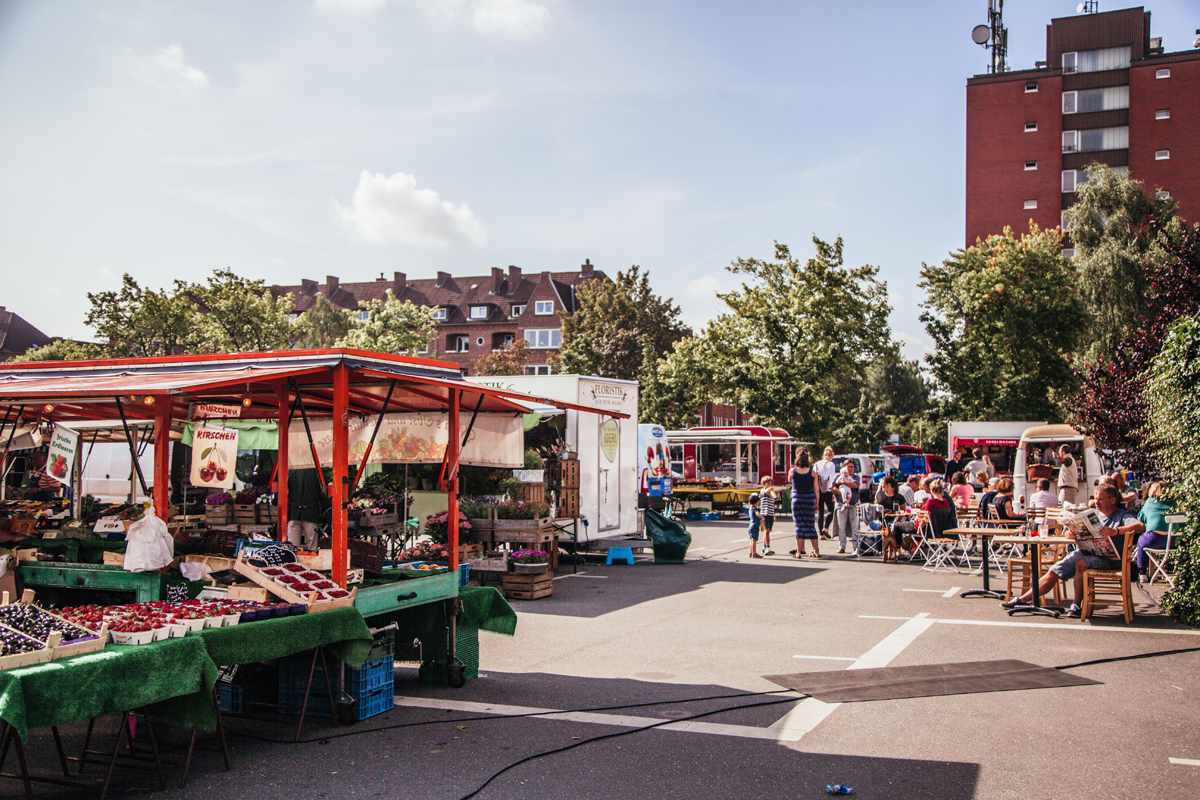 Regional und nachhaltig: Der Wochenmarkt auf dem Blücherplatz in Kiel