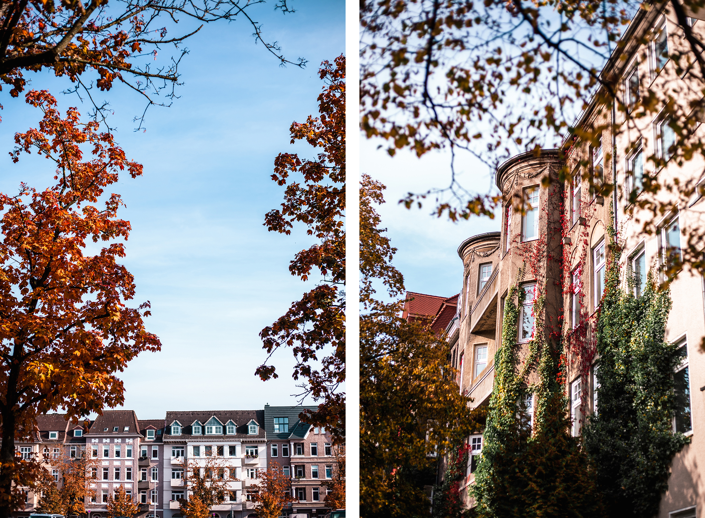 Blücherplatz Kiel Hausfassade Herbst