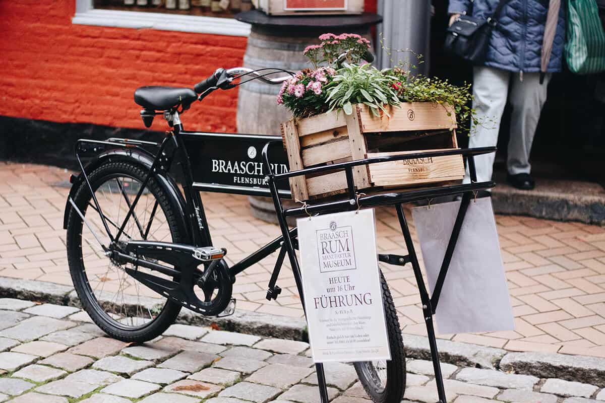 Fahrrad Dekoration Rote Straße Flensburg 