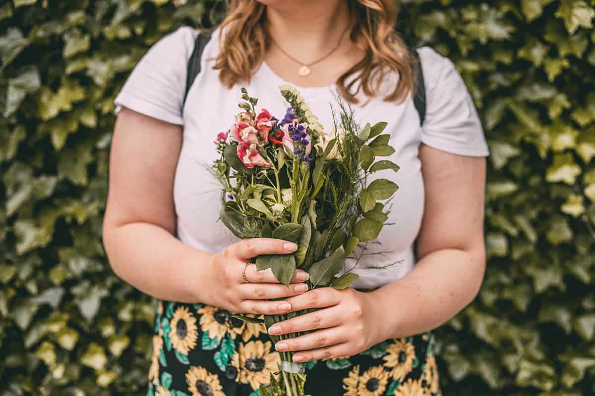 Blumen vom Wochenmarkt in Neustadt