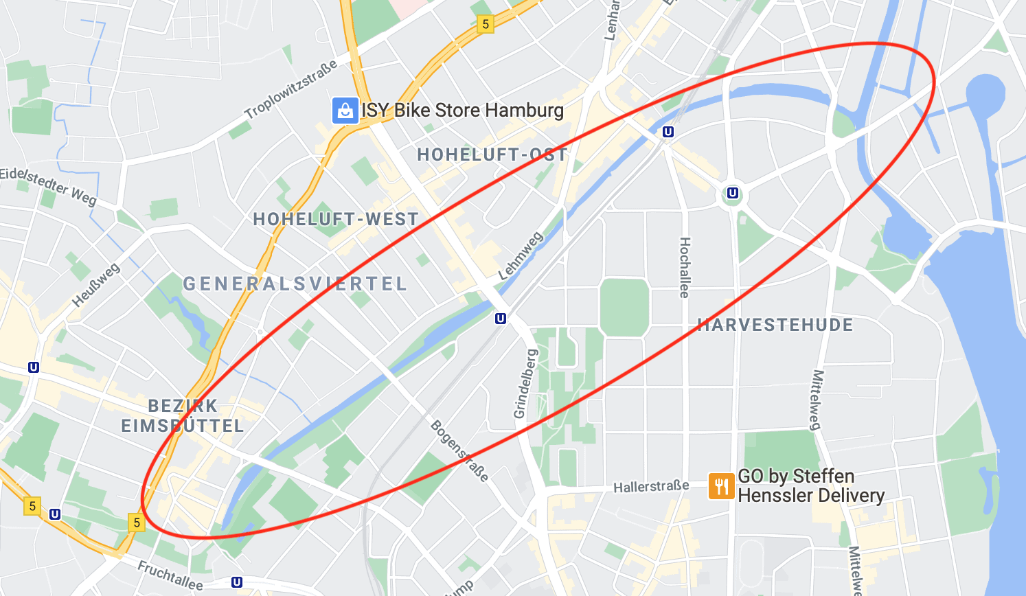 Isbekkanal Hamburg Karte