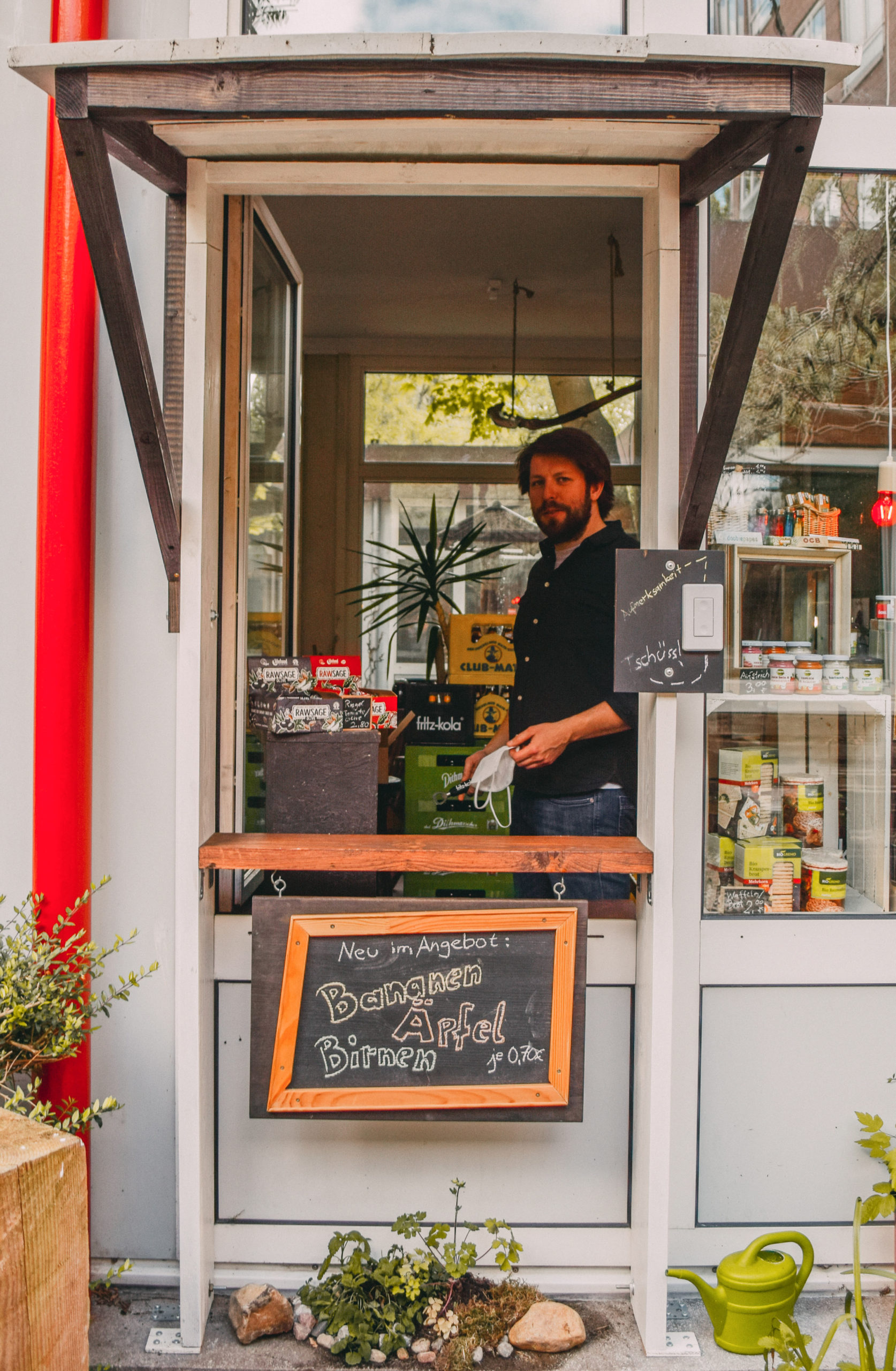 Michal im Kiosk "Siebeneck"