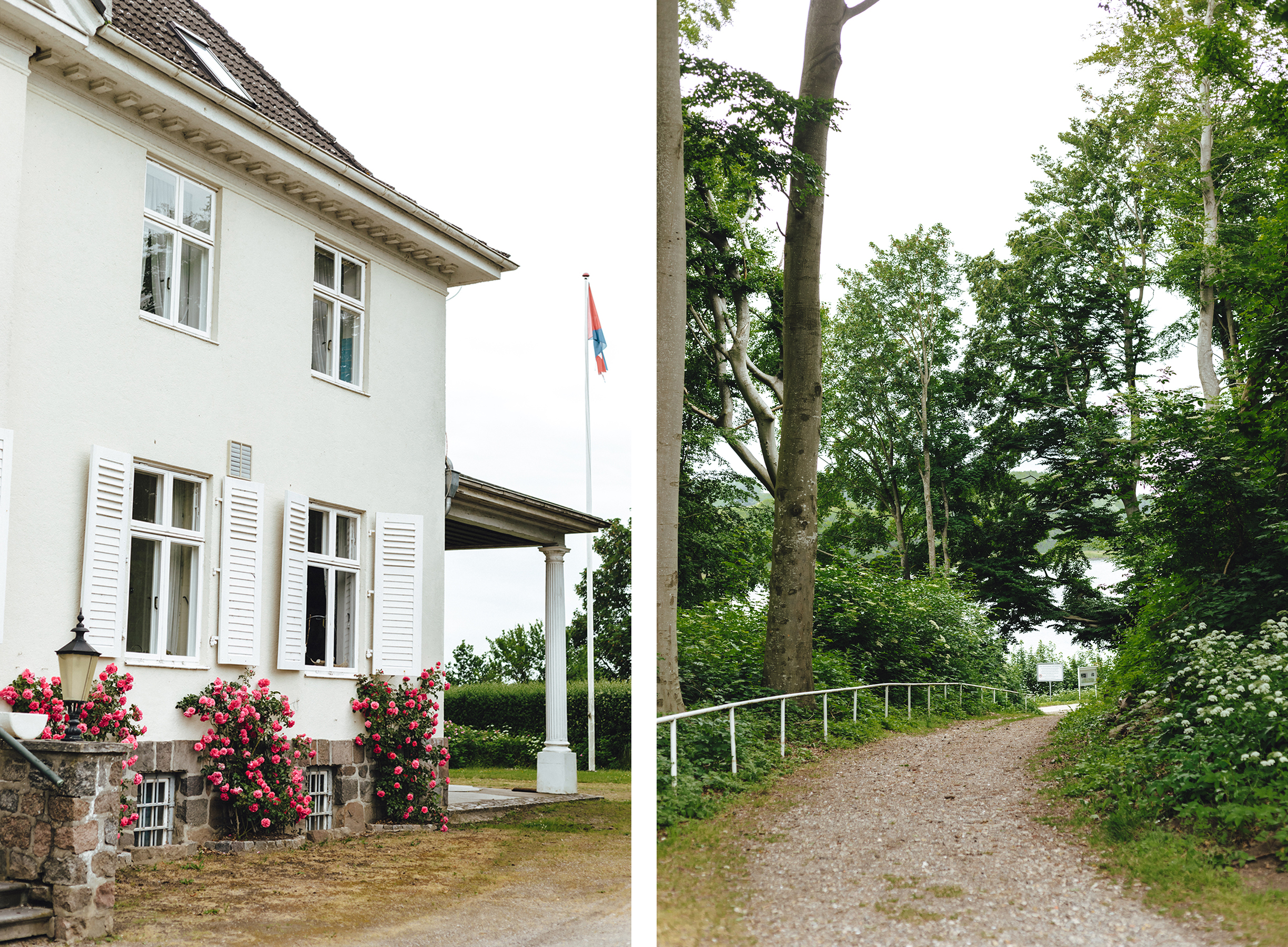 Erdbeer- und Himbeerhof Gut Steinwehr: Herrenhaus, Weg zum NOK