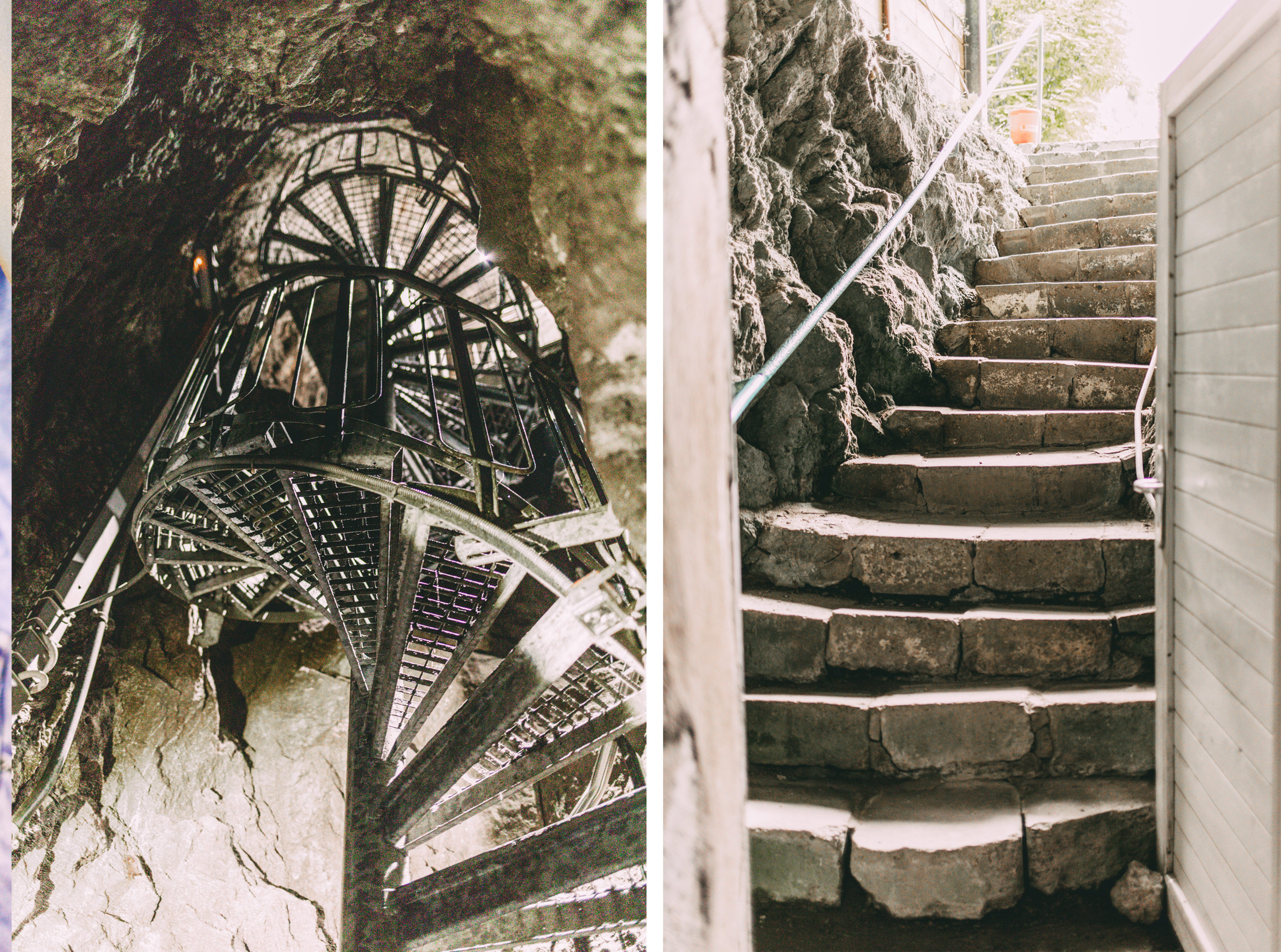 Wendeltreppe und Treppenaufgang Kalkberg