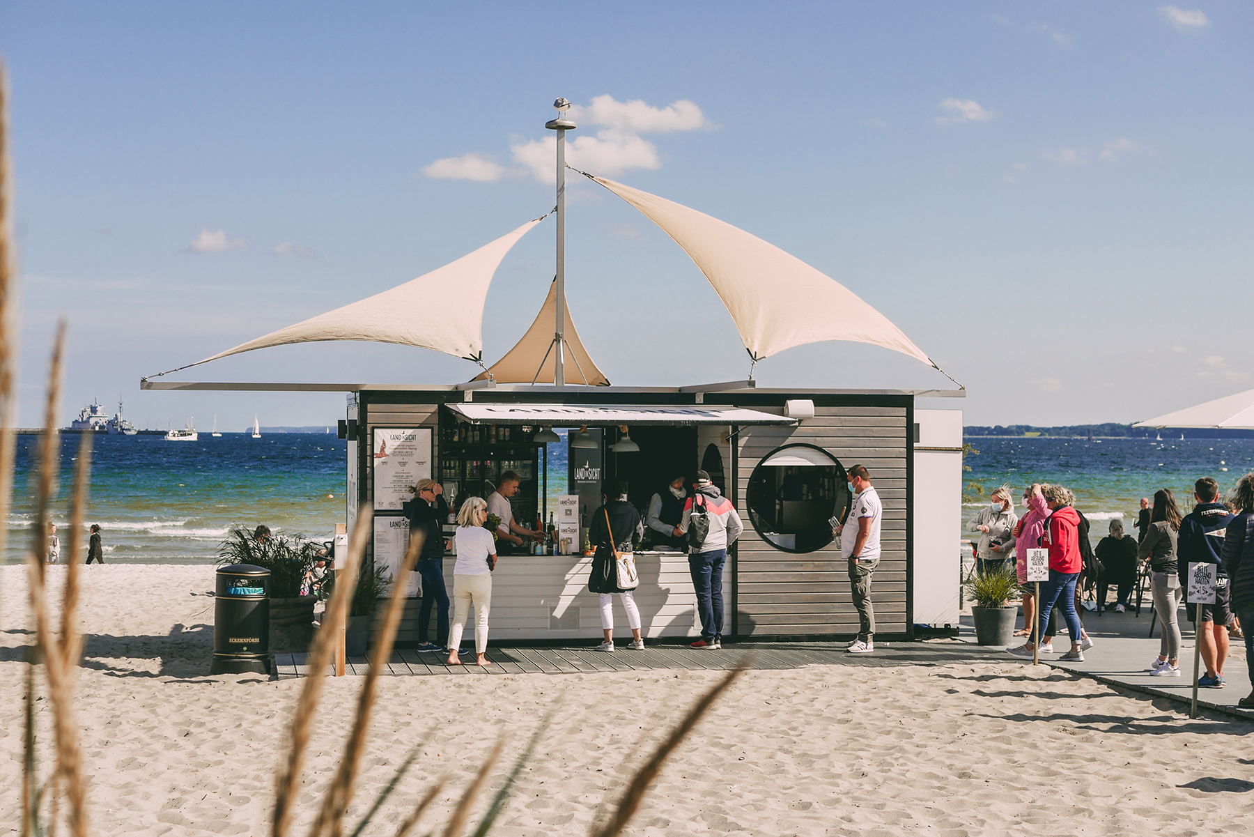 Strandbar Land in Sicht Eckernförde Tipps