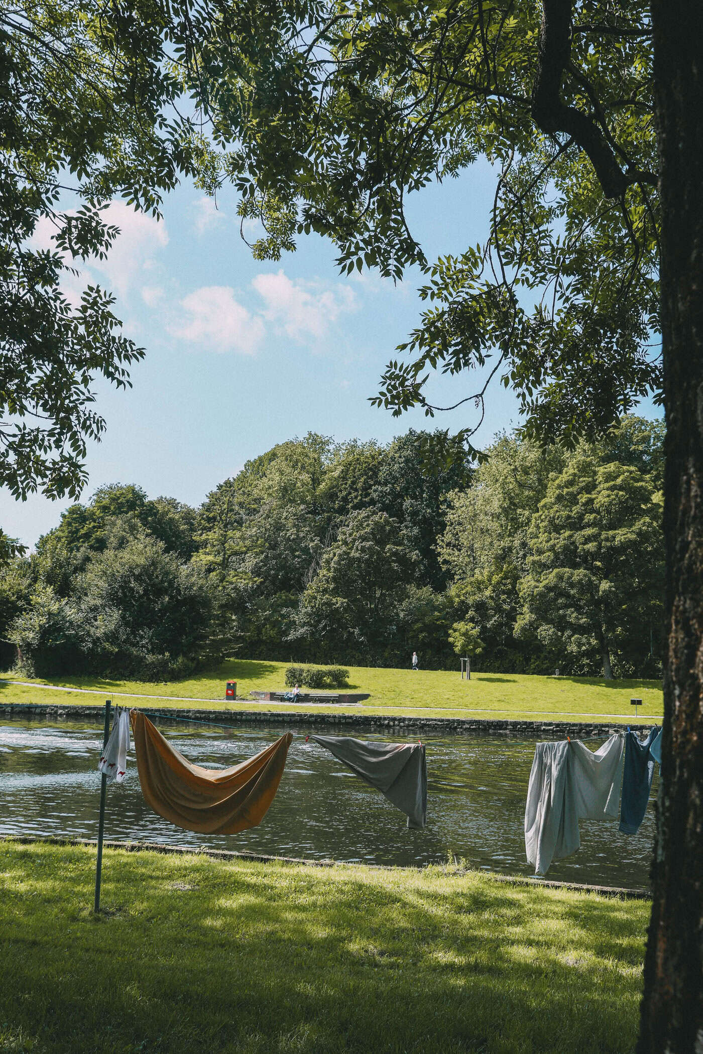 Grüne Oase im Sommer in Lübeck
