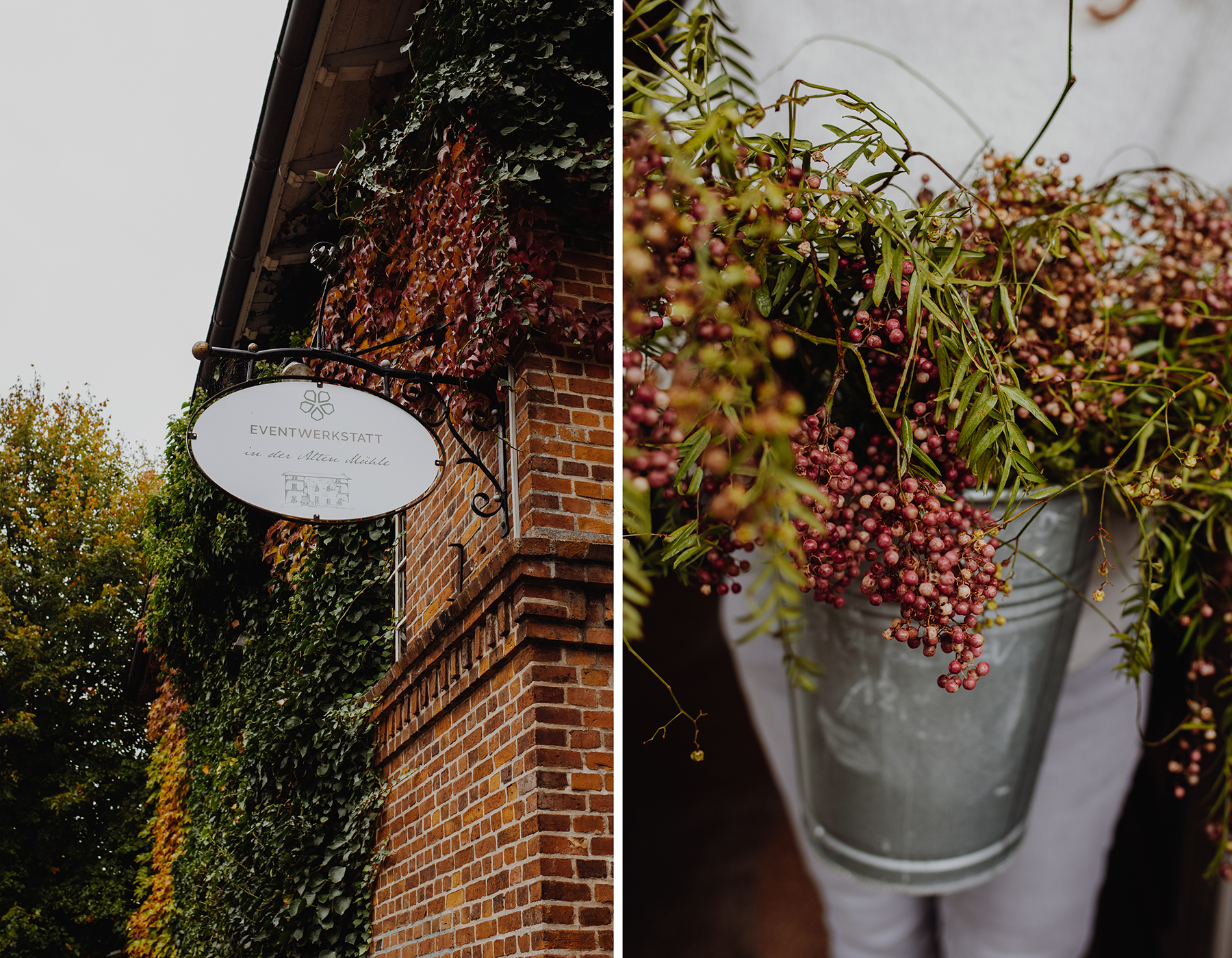 Details Schild und Blumen Eventwerkstatt Kiel Nina Rubin Alte Mühle Concept Store