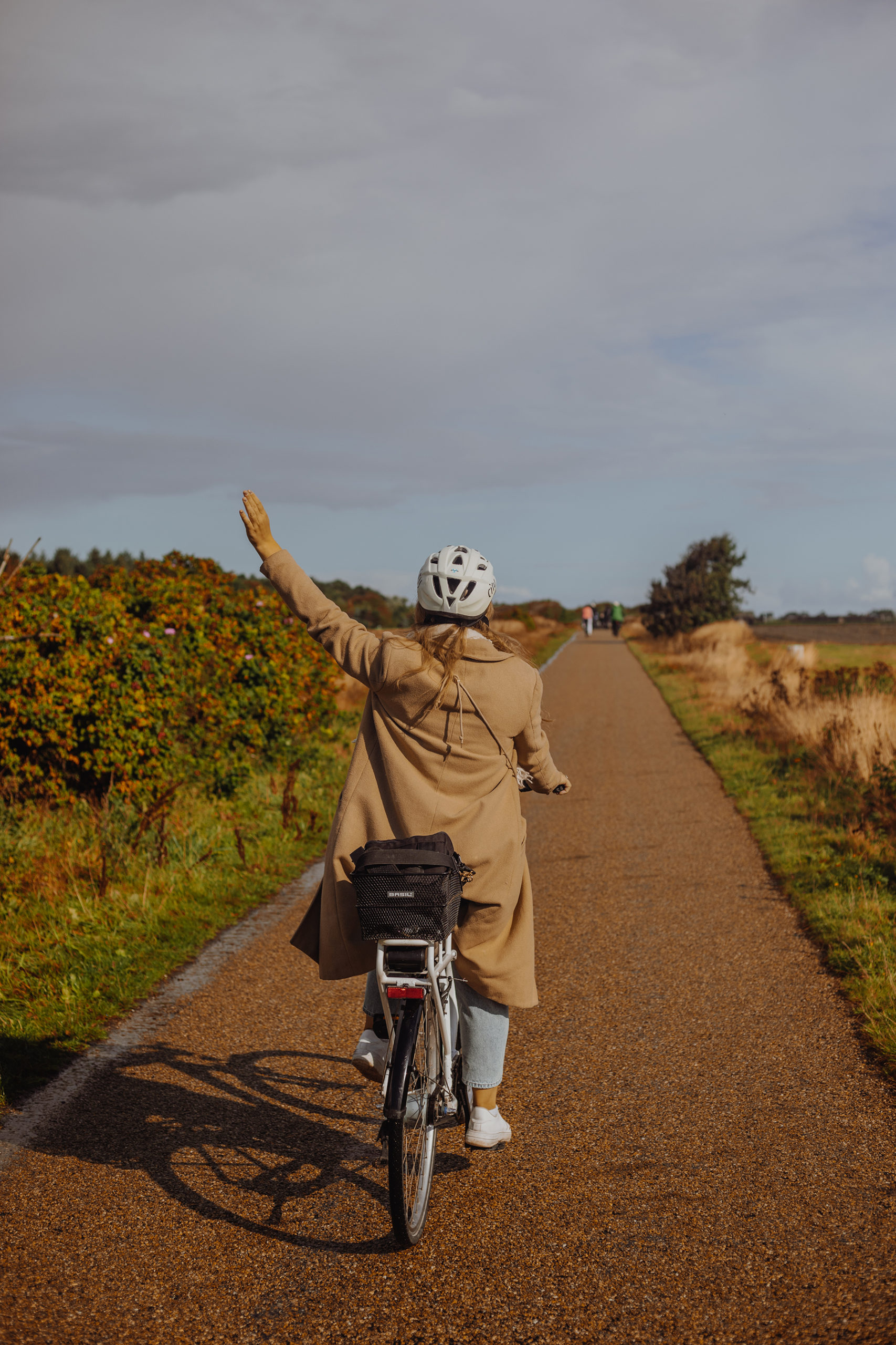 Sina auf Fahrrad