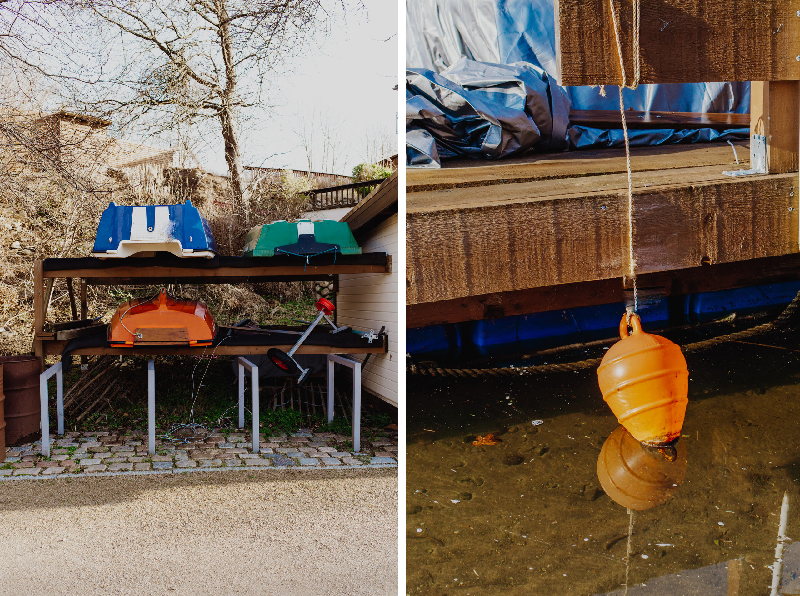 Boote und Boje am Dieksee in Malente