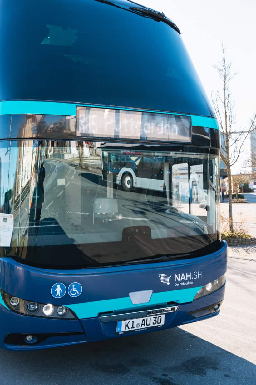 Kathrin im Doppelstockbus der DB Regio Sh auf dem Weg nach Oldenburg in Holstein