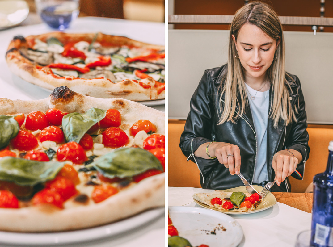 Vegane Pizza im Restaurant Venezia in Nortorf