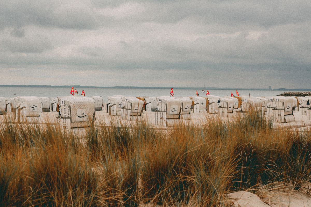 Blick auf den Strand in Grömitz