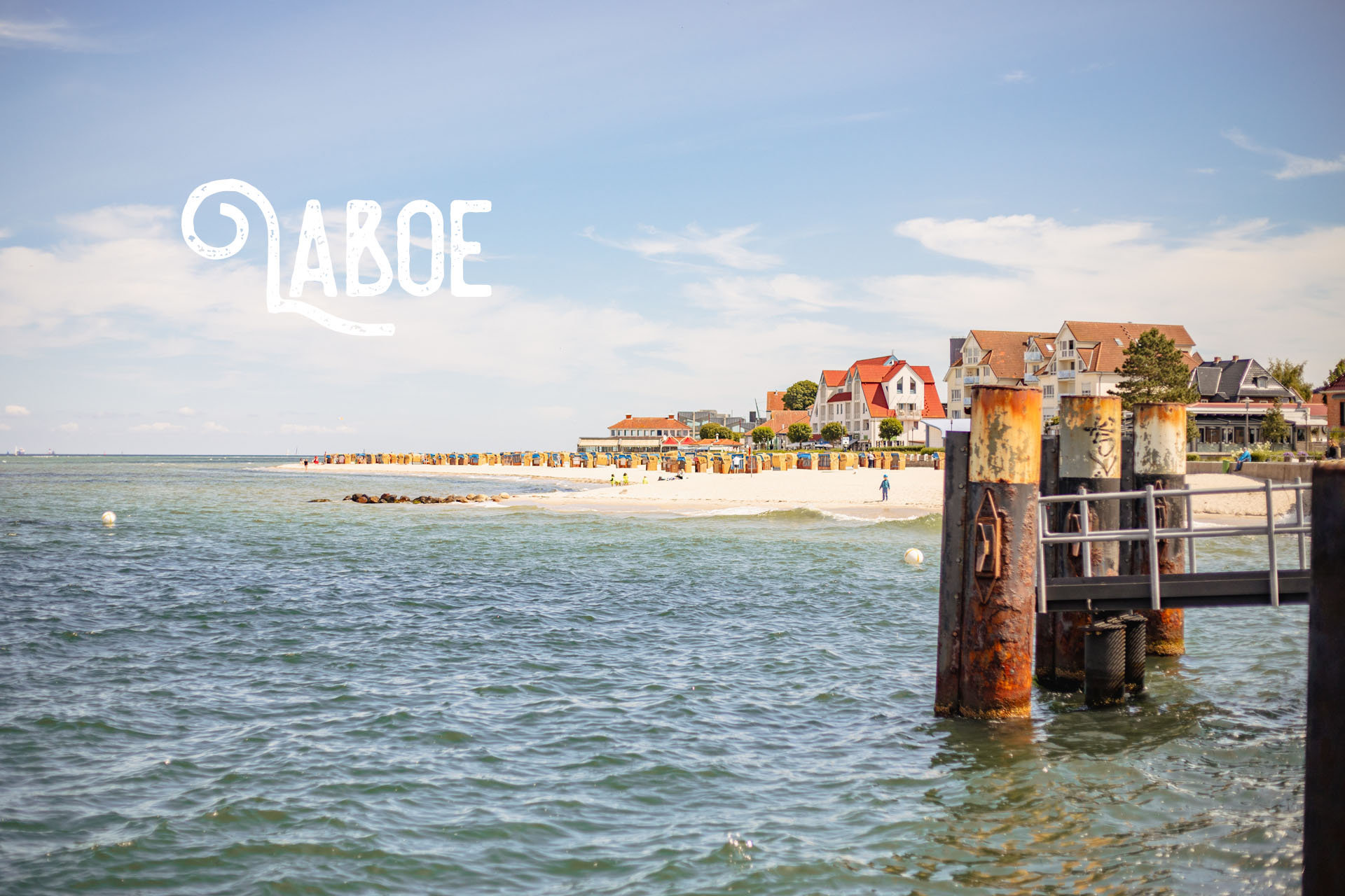 Picknick am Strand von Stein: Laboe Hafen