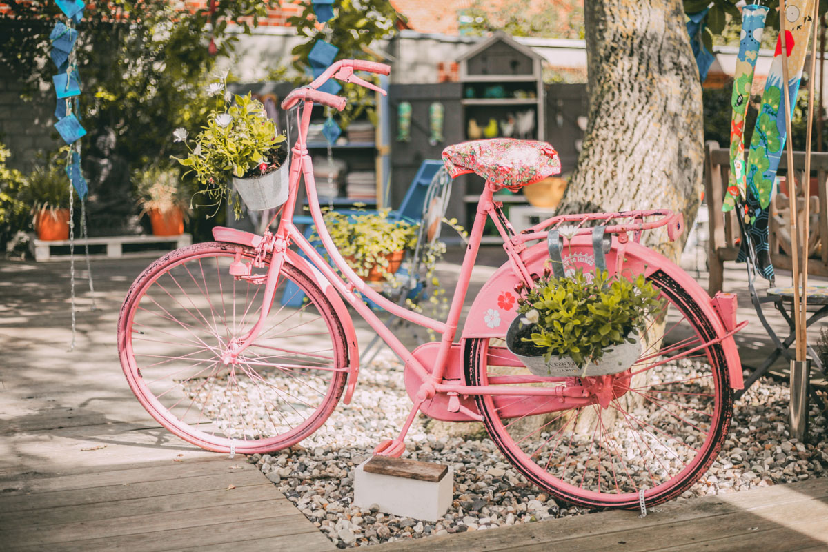 Ein Retro-Fahrrad