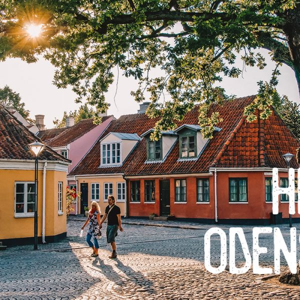 Bunte Häuser in Odense, Dänemark