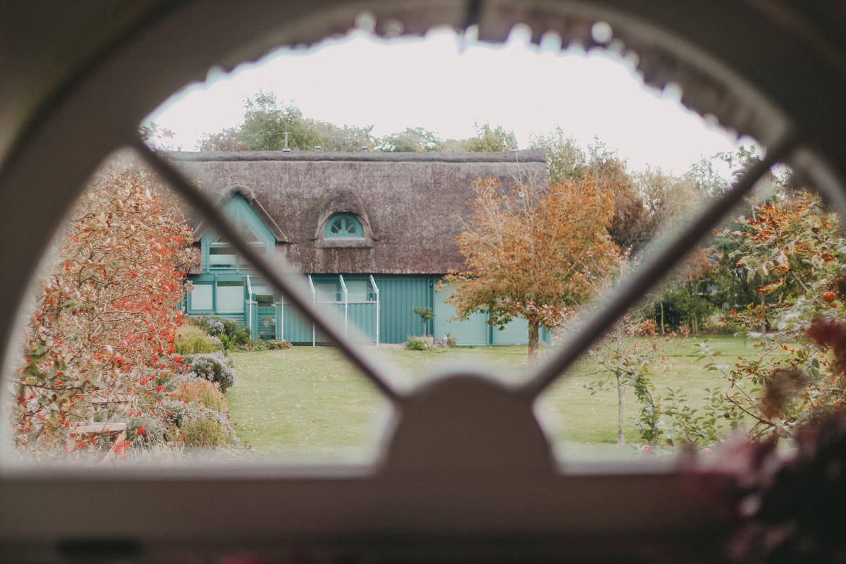 Blick auf den Garten der Nordseefarm