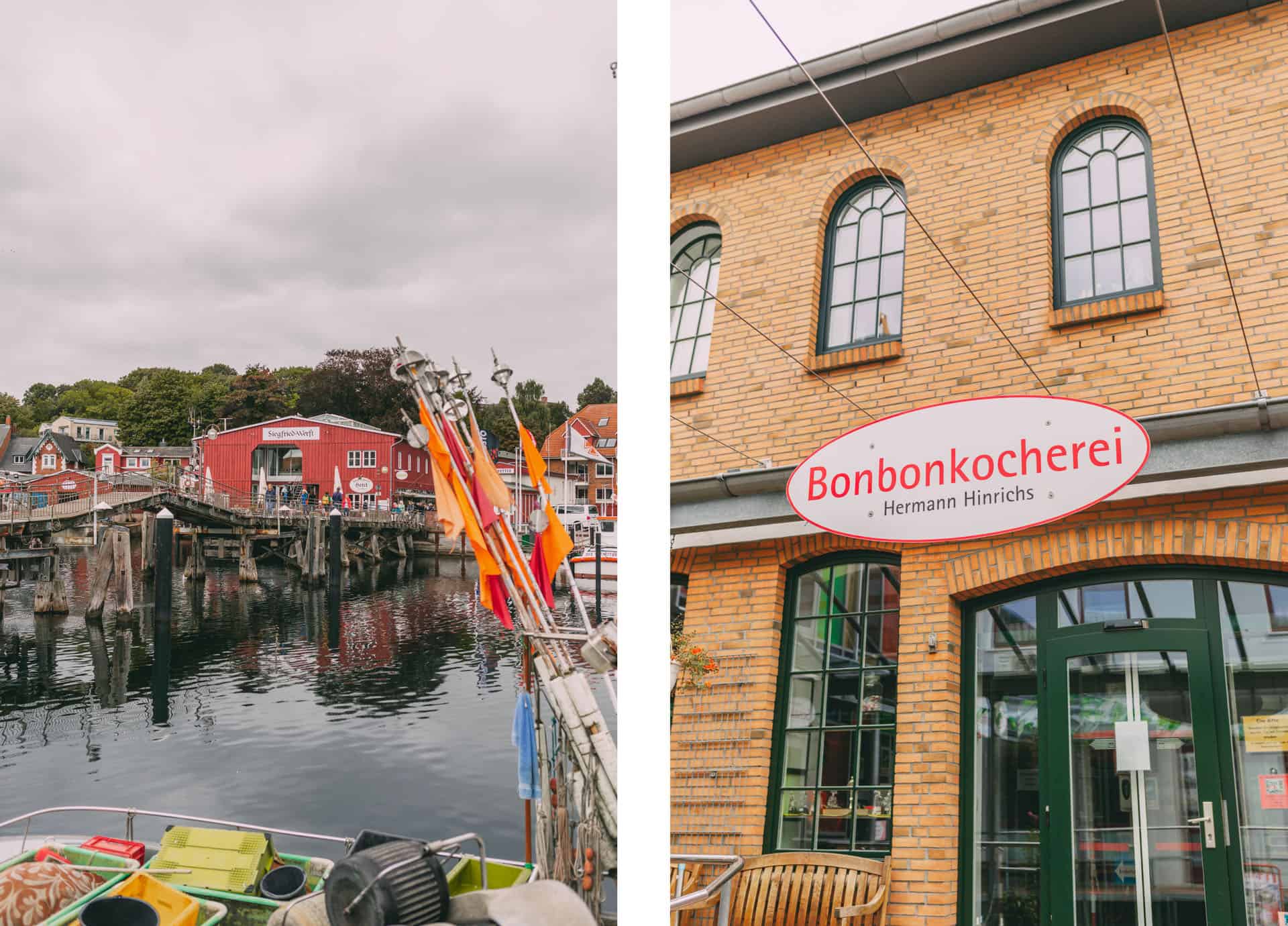 Die Siegfried-Werft und die Bonbonkocherei in Eckernförde