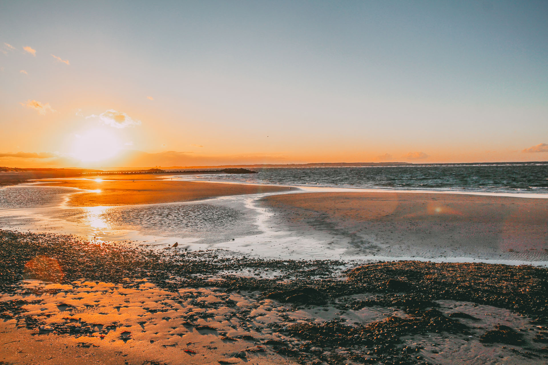 Ostsee Strand bei Sonnenuntergang