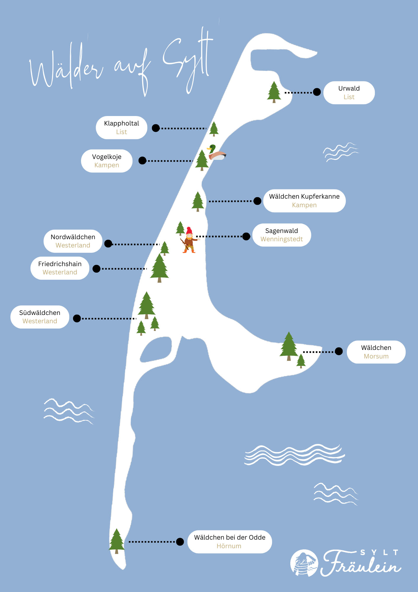 Achtsamkeit auf Sylt: Inselwälder Karte