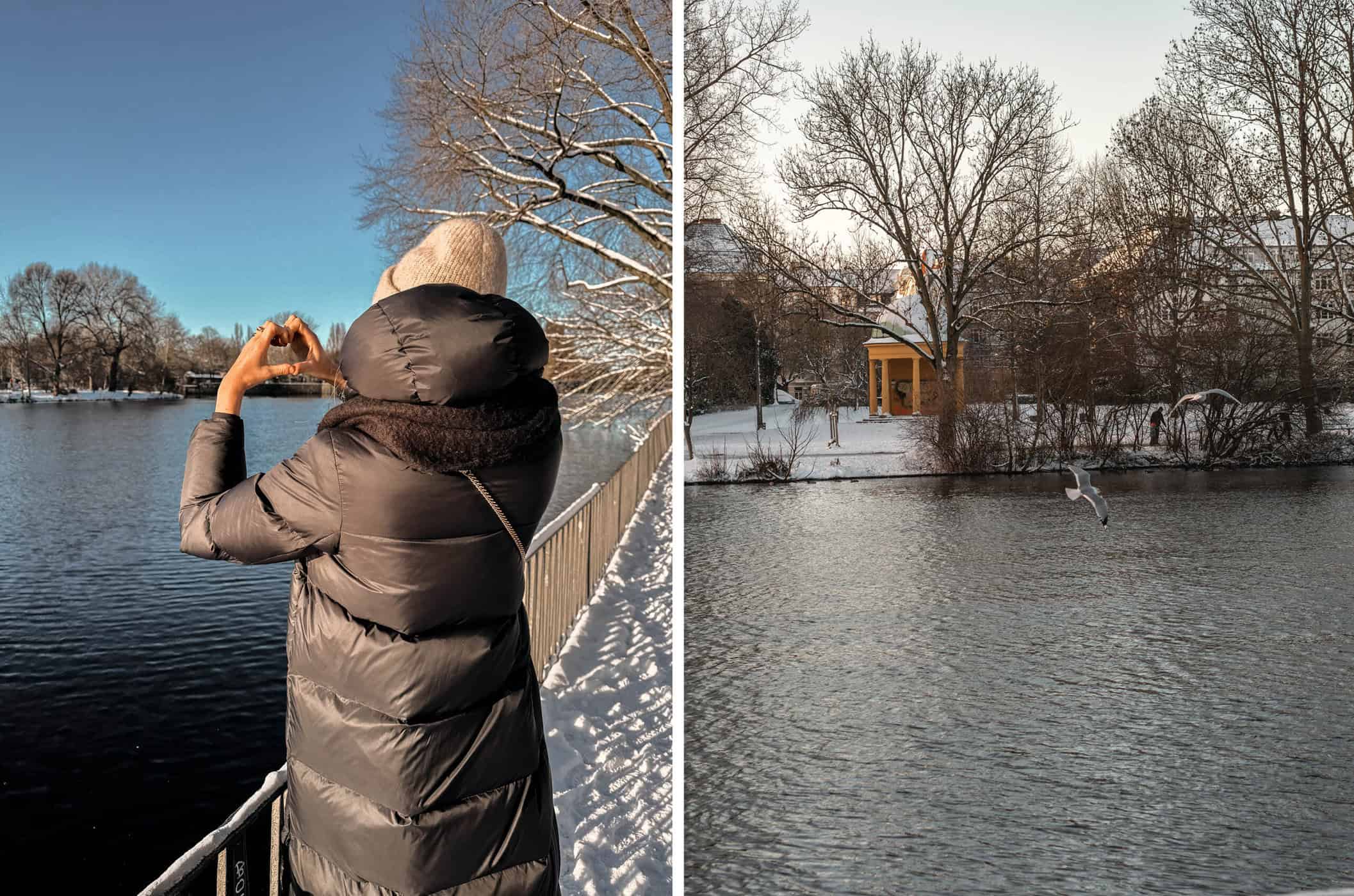 Ein Spaziergang an der Außenalster bei Sonnenschein