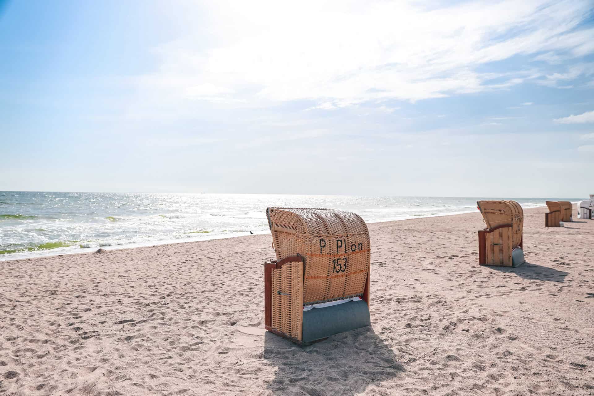 Strand von Dahme mit Strandkörben