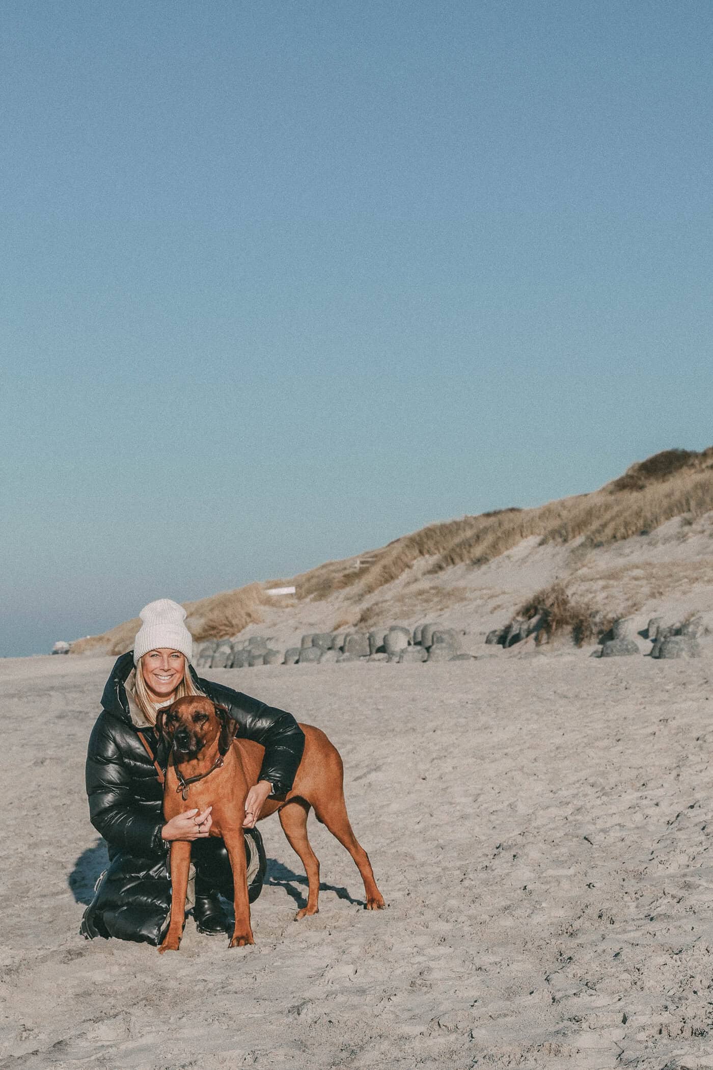 Spaziergang am Hundestrand auf Sylt mit Hund